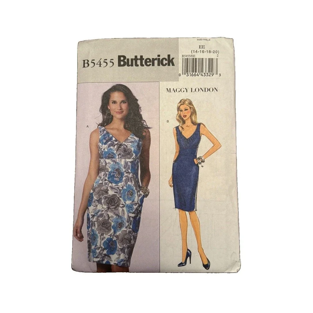 Butterick Maggy London Women’s Dress Sewing Pattern B5455 Sizes 14 16 18 20
